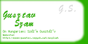 gusztav szam business card